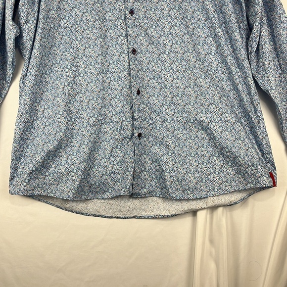 7 Downie Street Blue Multi-Coloured Floral/Dot Shirt - Picture 2 of 13
